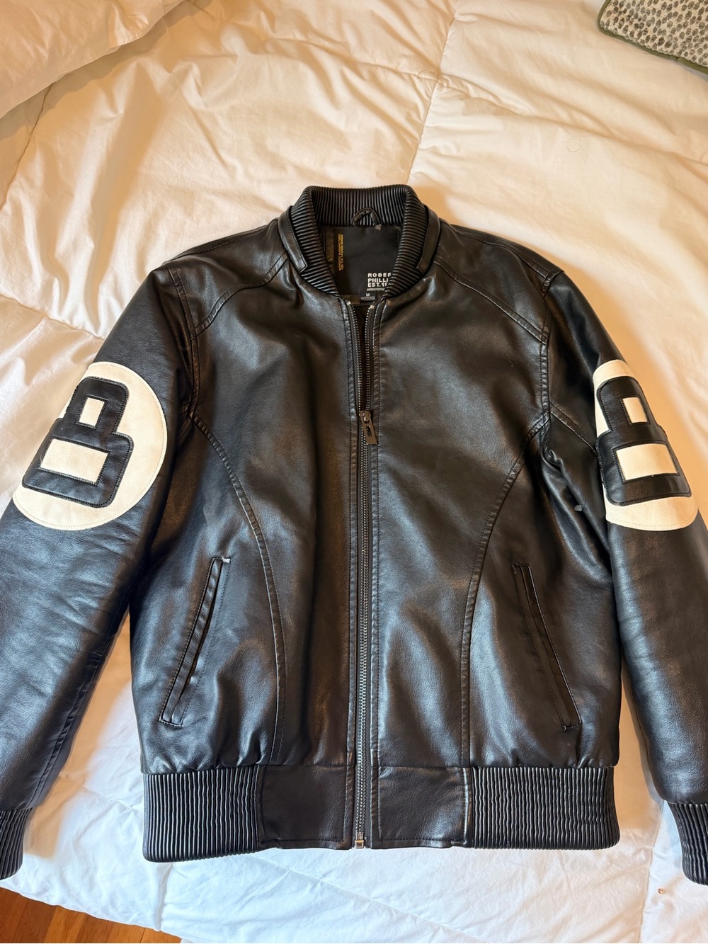 RARE VINTAGE Robert Phillipe 8 Ball Bomber Jacket